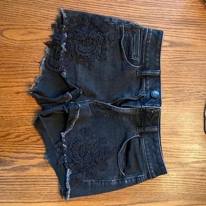 Size 4 American Eagle black wash jean shorts